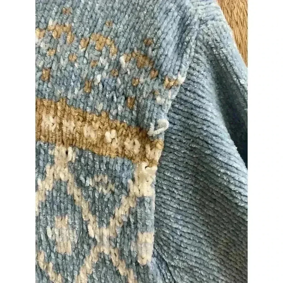 Vintage Cherokee Turtleneck Sweater in Blue With Patterns Buttery Soft Size L - Picture 7 of 15